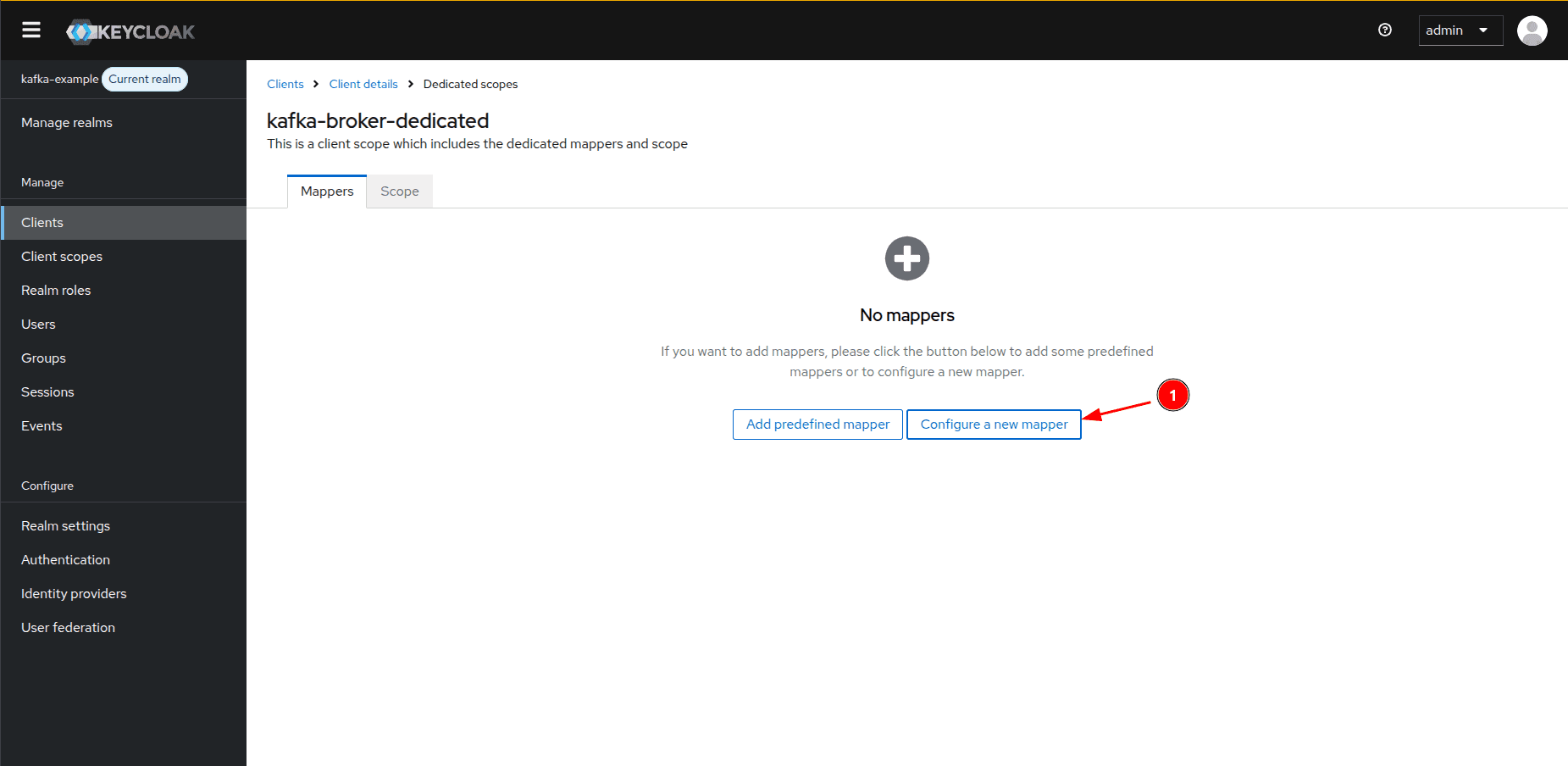 Adicionar mapper — passo 1.
